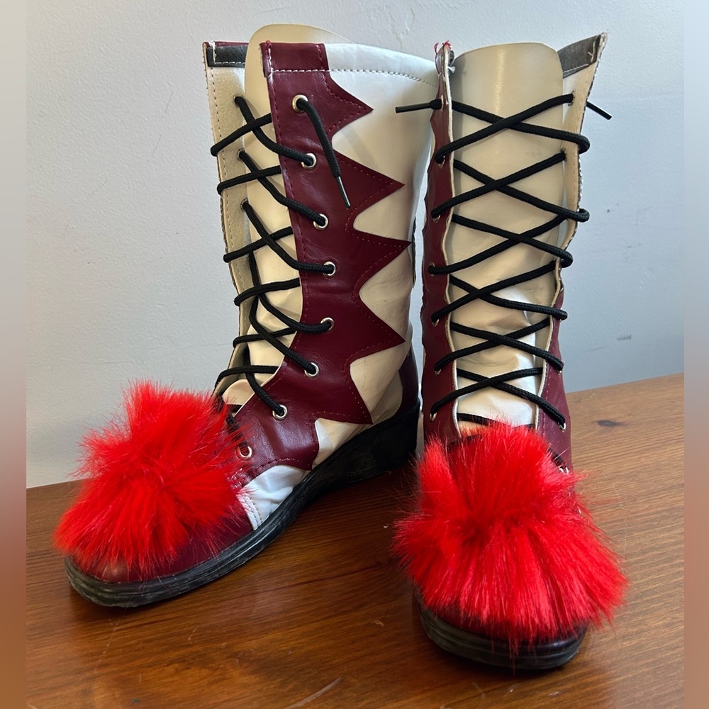 IT Pennywise Boots Carnival Creepy Clown Halloween Shoes- Steven King